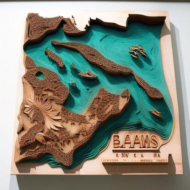 3D модель Багамы См. Багамы Список (STL)